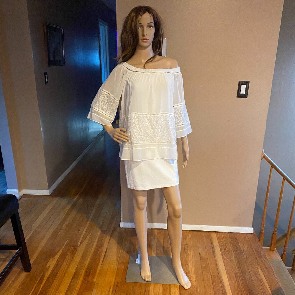Bailey 44 White Off the Shoulder "Cupid" Mini Dress NWT Size XS